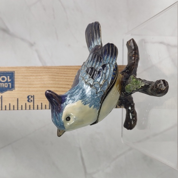 Enamel Blue Jay Trinket Box - Picture 6 of 7